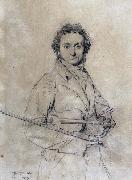 Jean-Auguste Dominique Ingres The Violinist Niccol oil on canvas